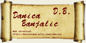 Danica Banjalić vizit kartica